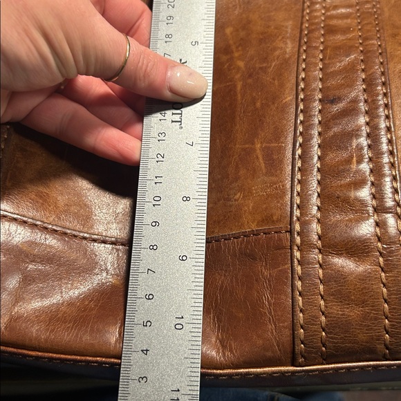 Frye Melissa Tote in Cognac aged to perfection leather. Super clean inside - Picture 10 of 12